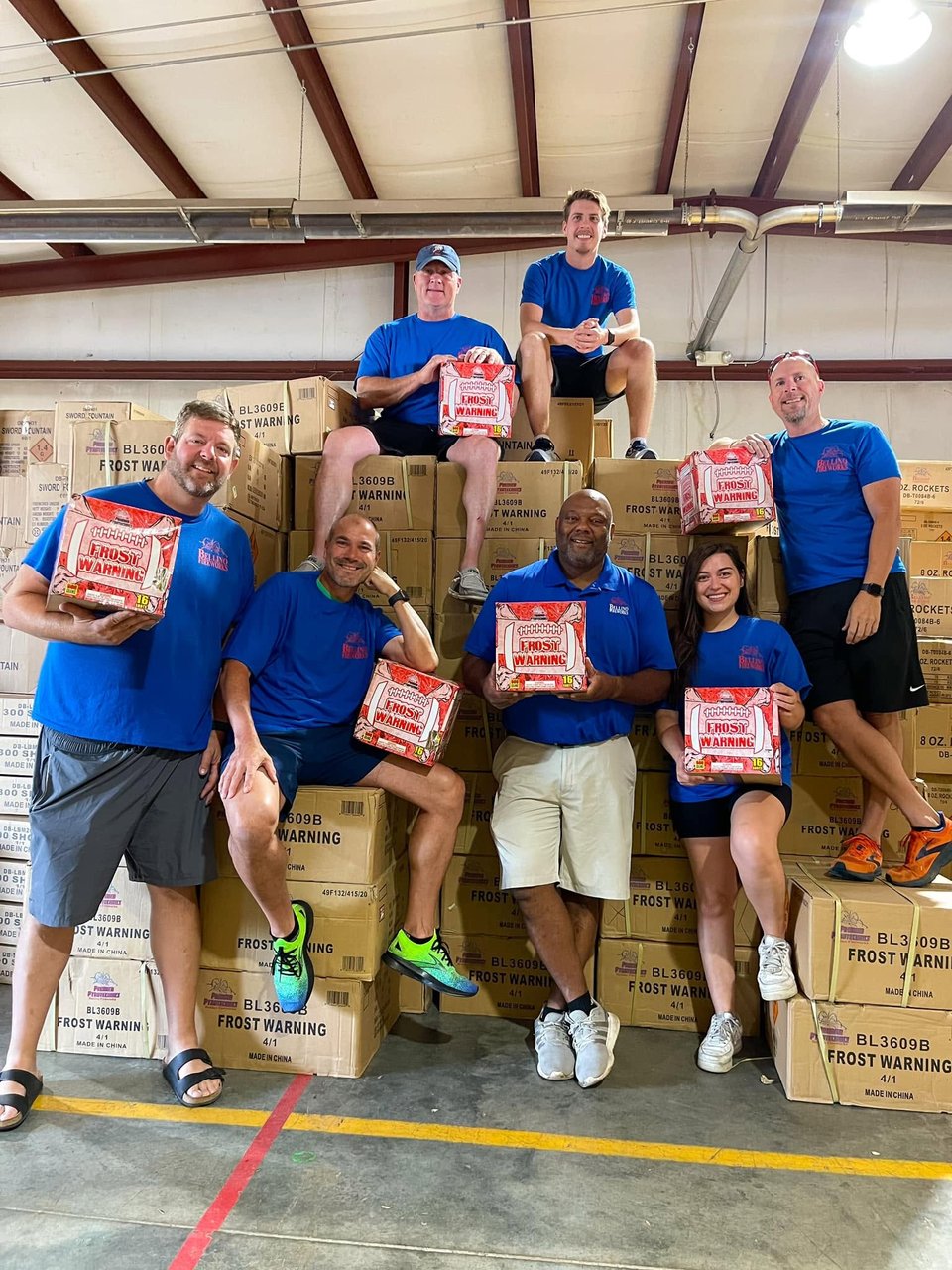 Bellino Fireworks seasonal team at a retail location