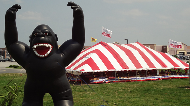 king kong bellino fireworks tent