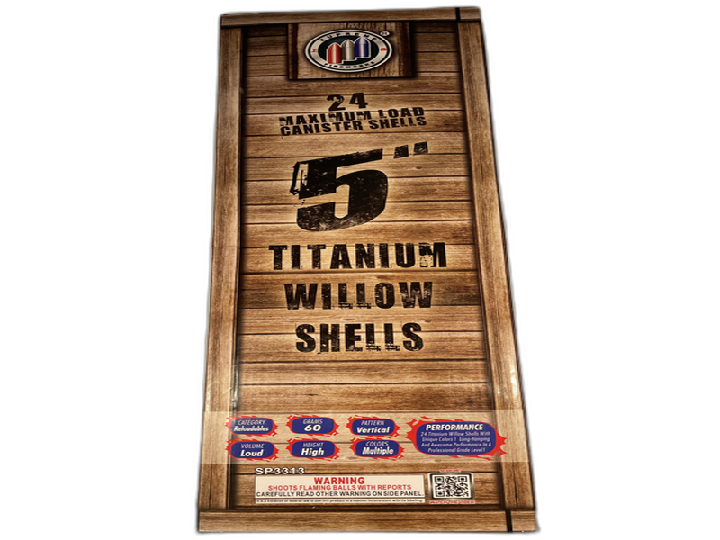 5 TITANIUM WILLOW SHELLS